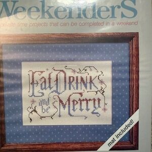 Counted cross stitch weekenders, mat included Be Merry